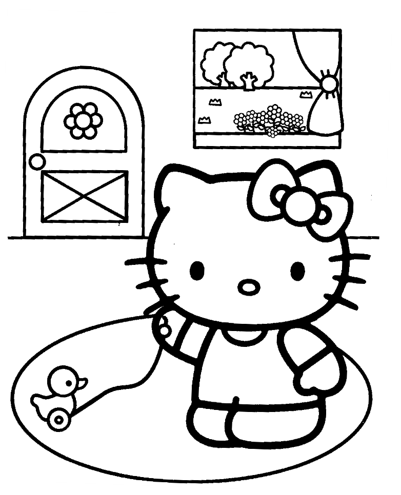 Hello Kitty para colorear : Locos por Hello Kitty