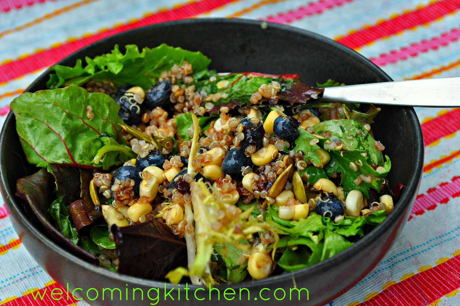 Blueberry Quinoa Salad with Blueberry Balsamic Vinaigrette Kim's
