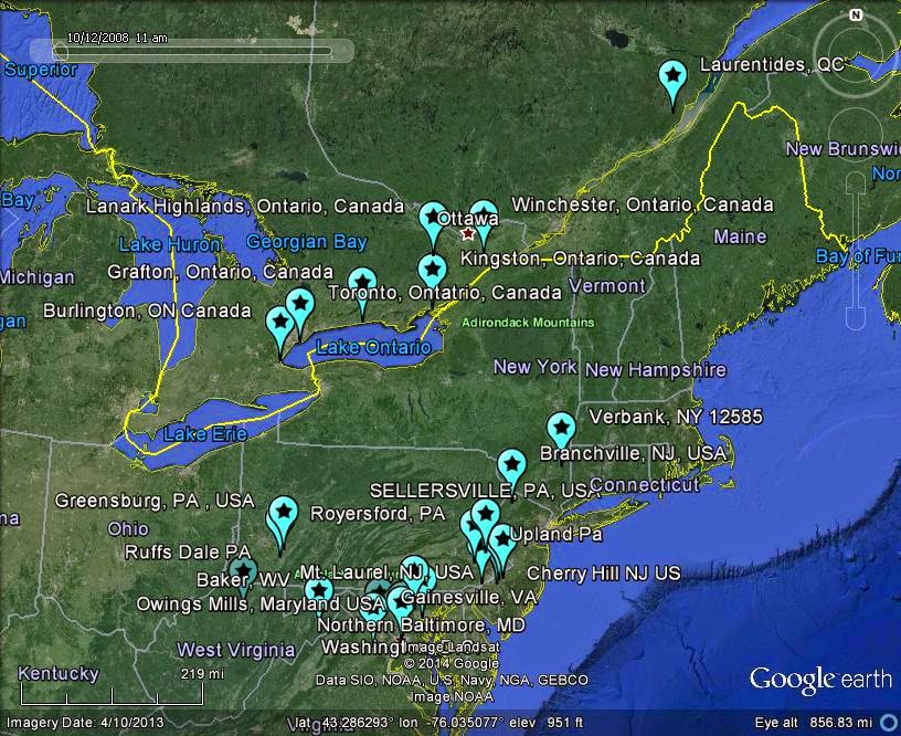 The Latest Worldwide Meteor/Meteorite News PA NJ MD VA WV ONT QC