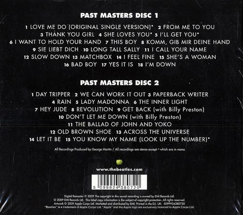 PastMasters - The Beatles 1 y 2