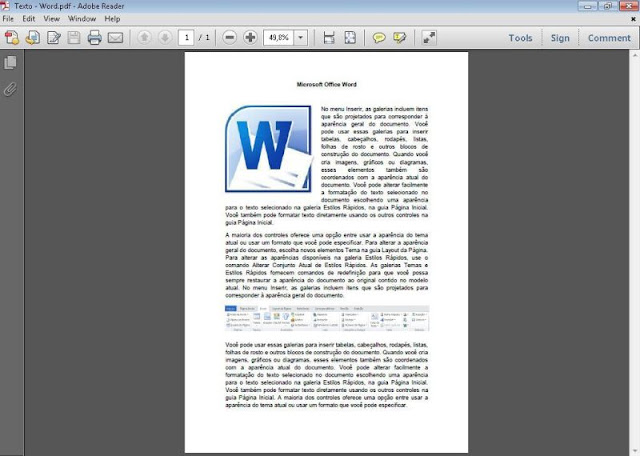 Como salvar um arquivo em PDF no Word 2010