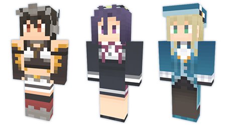 Minecraft Skins 長門 龍田 愛宕 艦これ