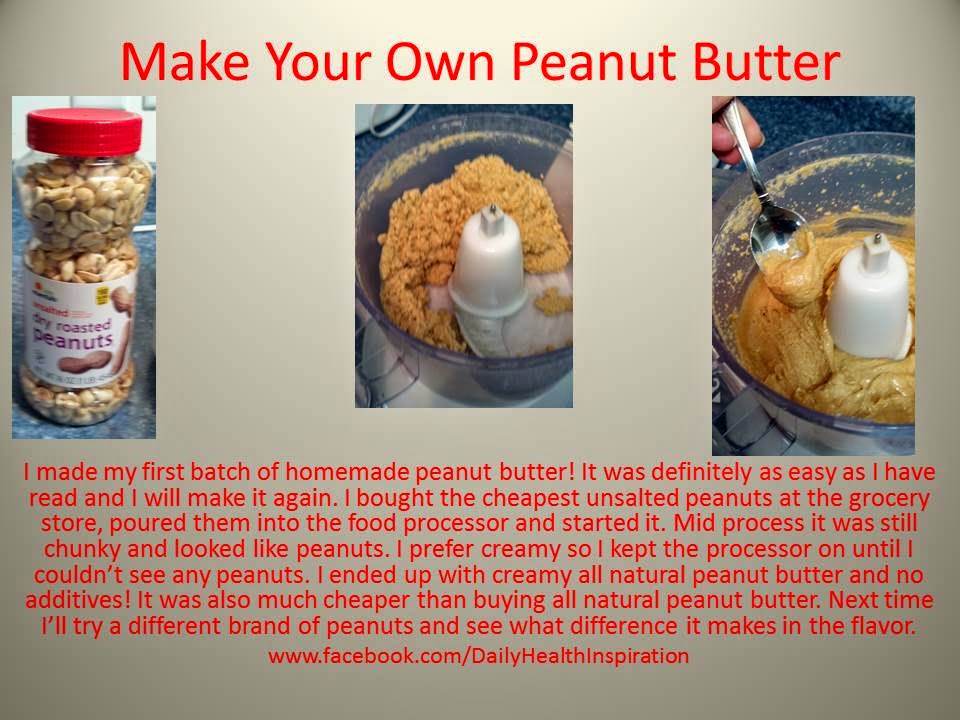 Exercise & Eating for Life! Make Your Own Peanut Butter