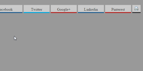 Slide Overlay On Responsive Social Share Button Responsive Social Share Button