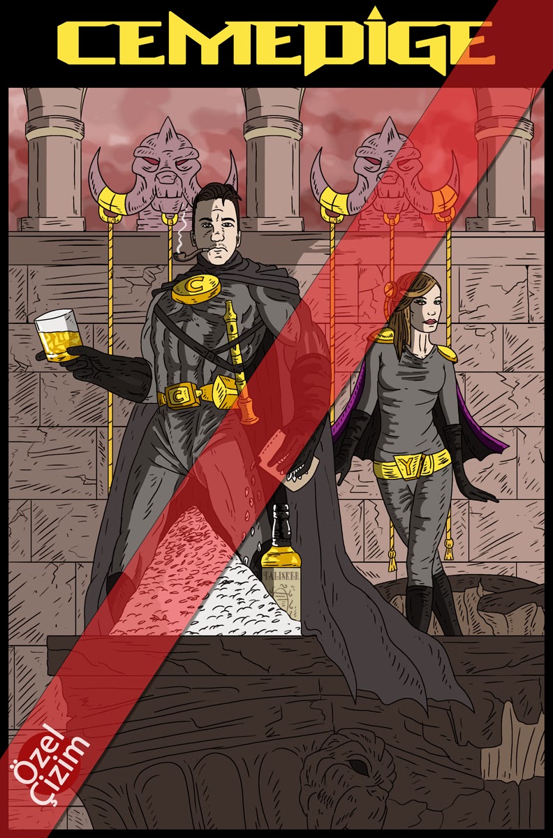 Cizgi Roman Tarzi Dogum Gunu Hediyesi Cizimi Ozel Cizim Hediye Karikatur Davetiye