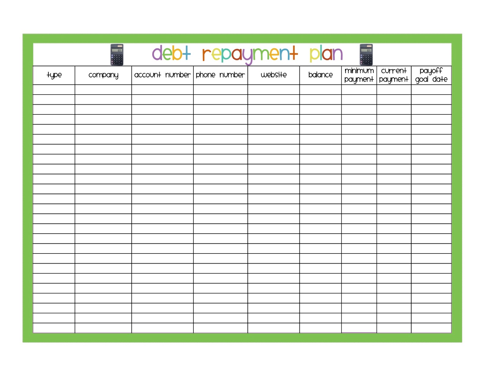 debt payment plan