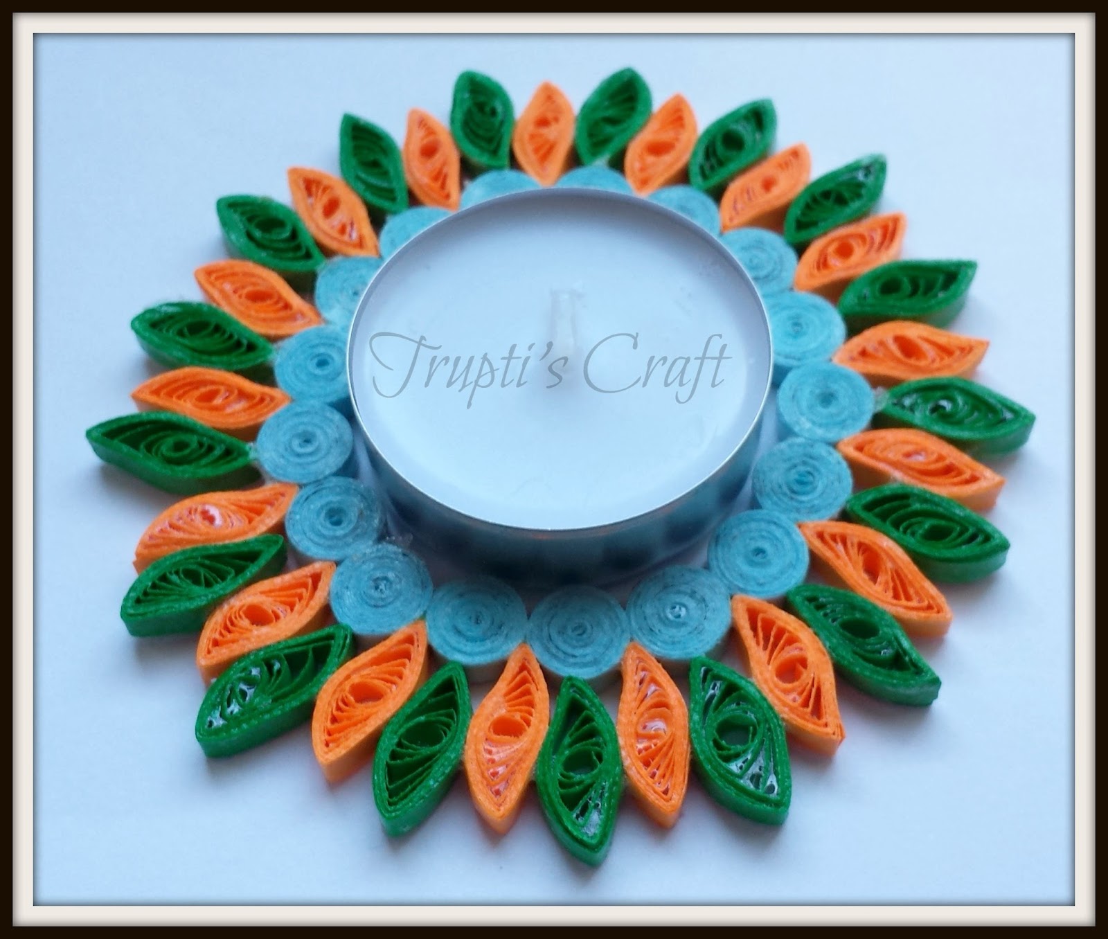 Trupti's Craft Multipurpose Paper Quilling Candle Holder / Ornament