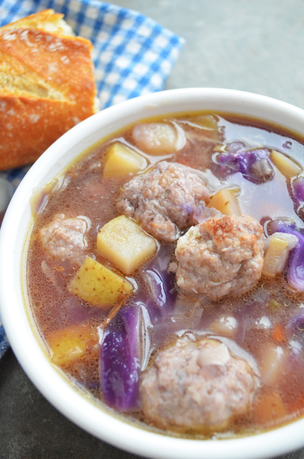 iron stef cabbage soup with sauerkraut pork balls
