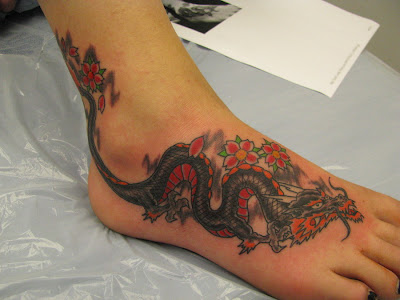 Dragon Tattoo on Foot