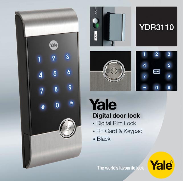 SKL DIY Uptown Yale YDR 3110 Digital Rim Lock now at RM 1290.00 only!