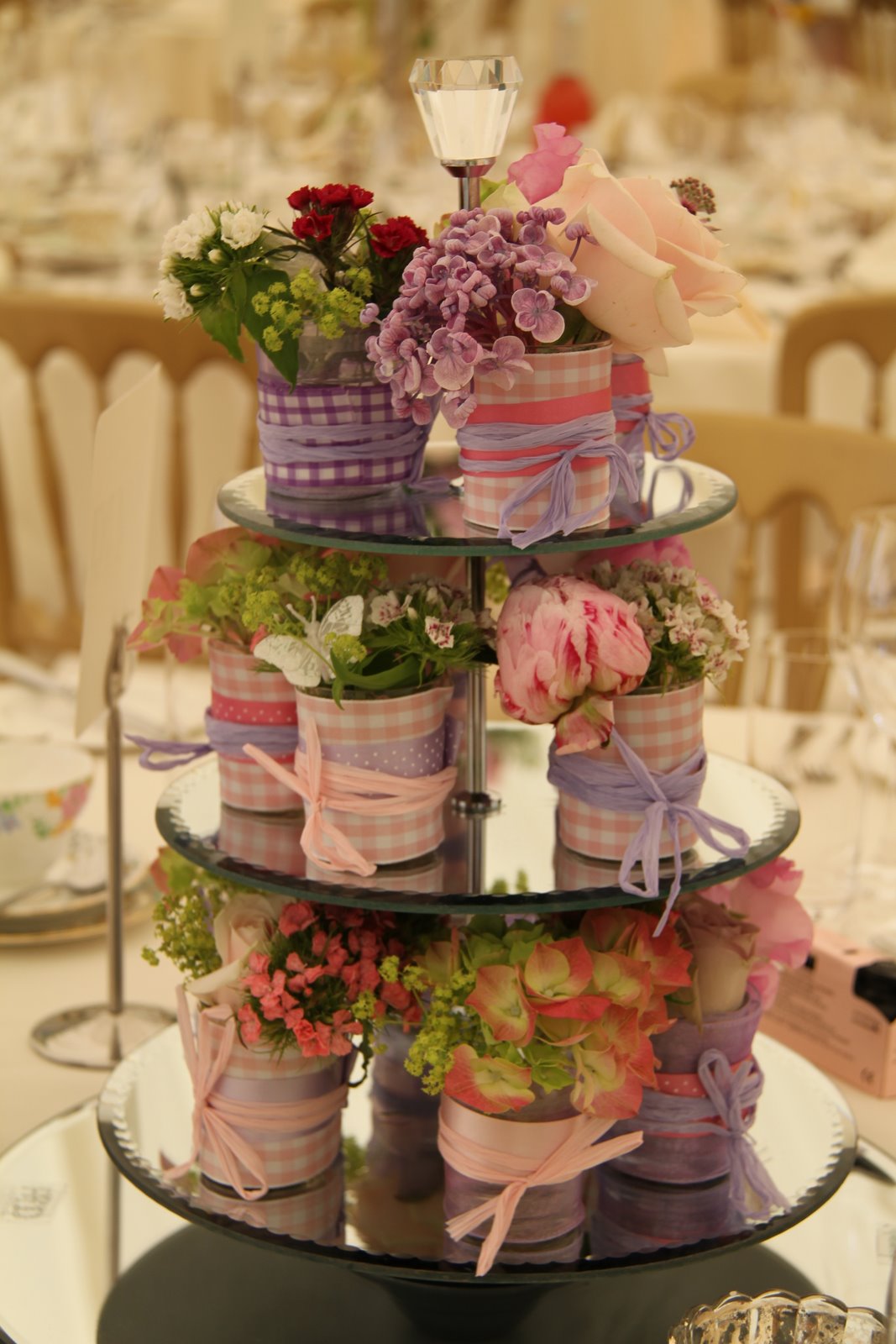 Flower Picture Inspirations Three Tier Cake Stand Table Design