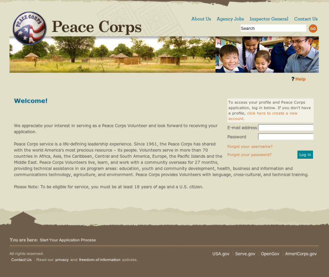 Peace corps essays