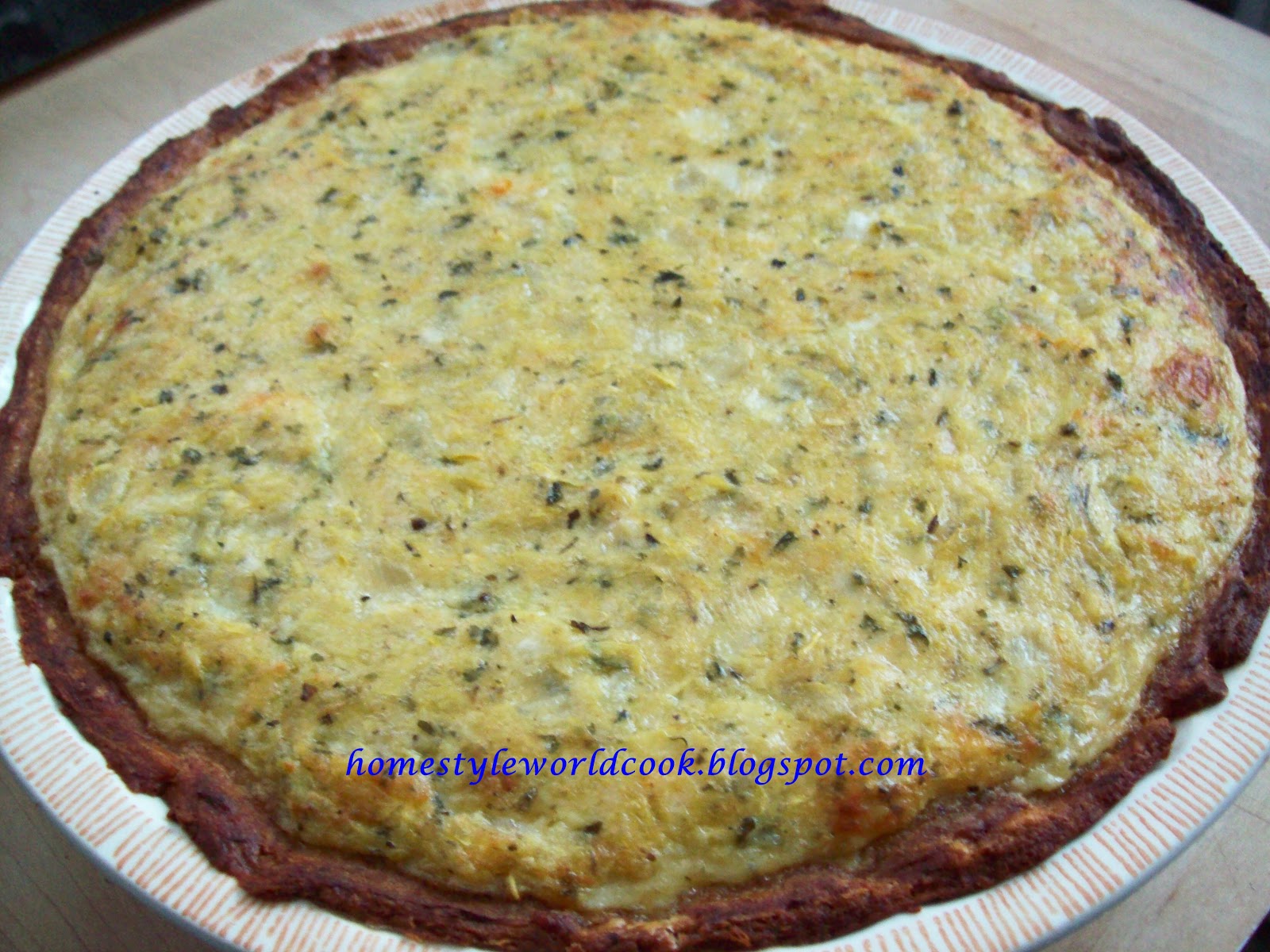 Homestyle Cooking Around The World Zucchini/ Yellow Squash Quiche