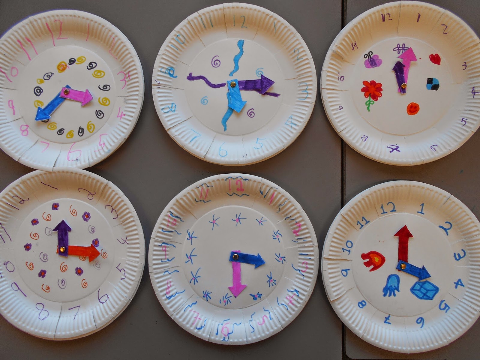 Bricks & Wood School Art Activities Artistic Clocks for Maths