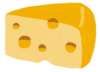 チーズのイラスト（薫製）