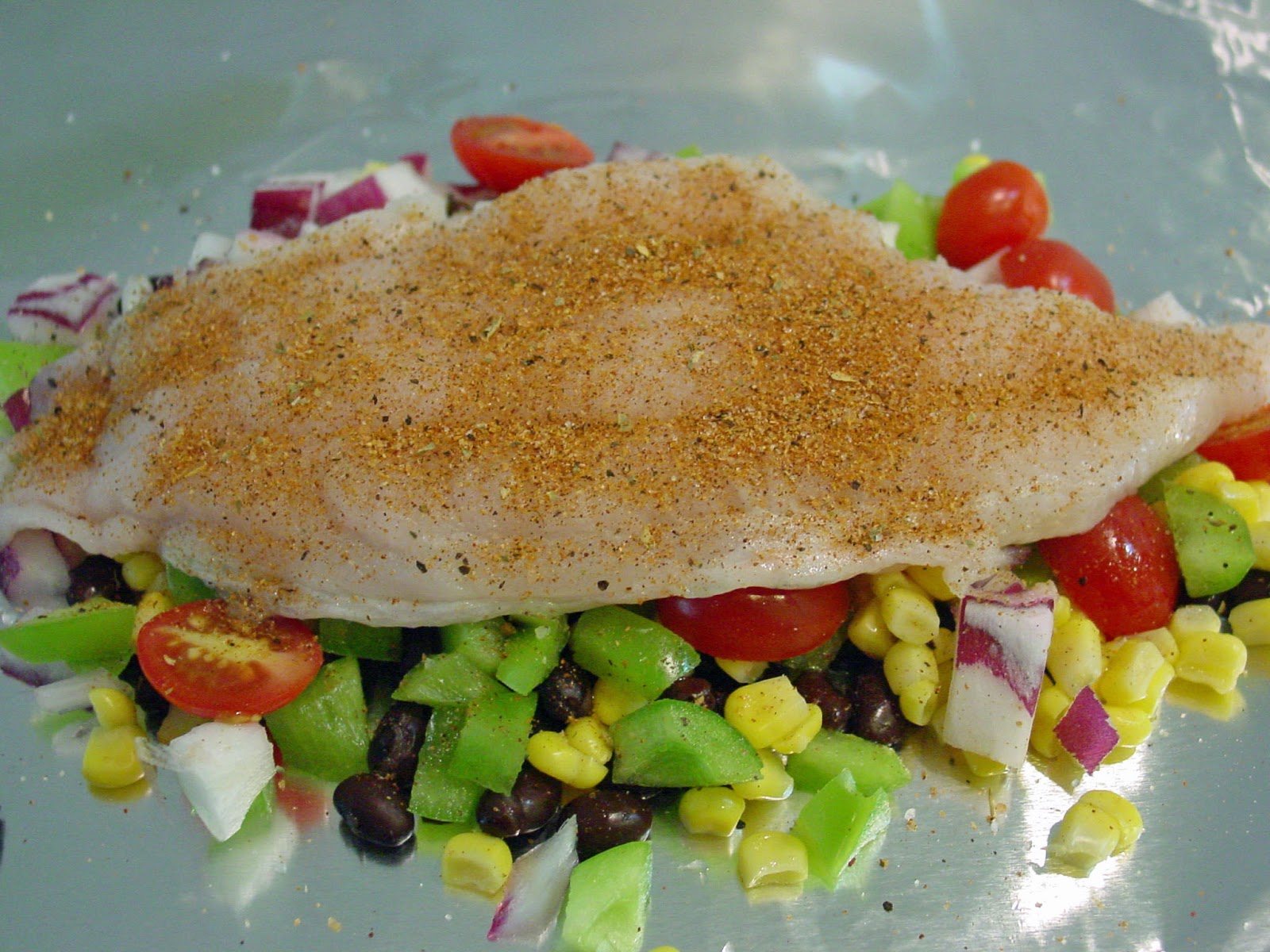 Soup Spice Everything Nice Southwest Catfish Foil Packet