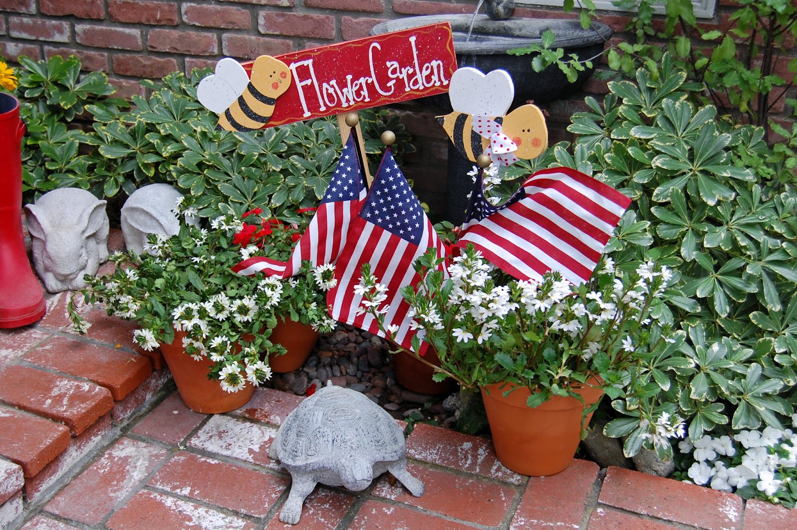 My Painted Garden Flags In My Garden