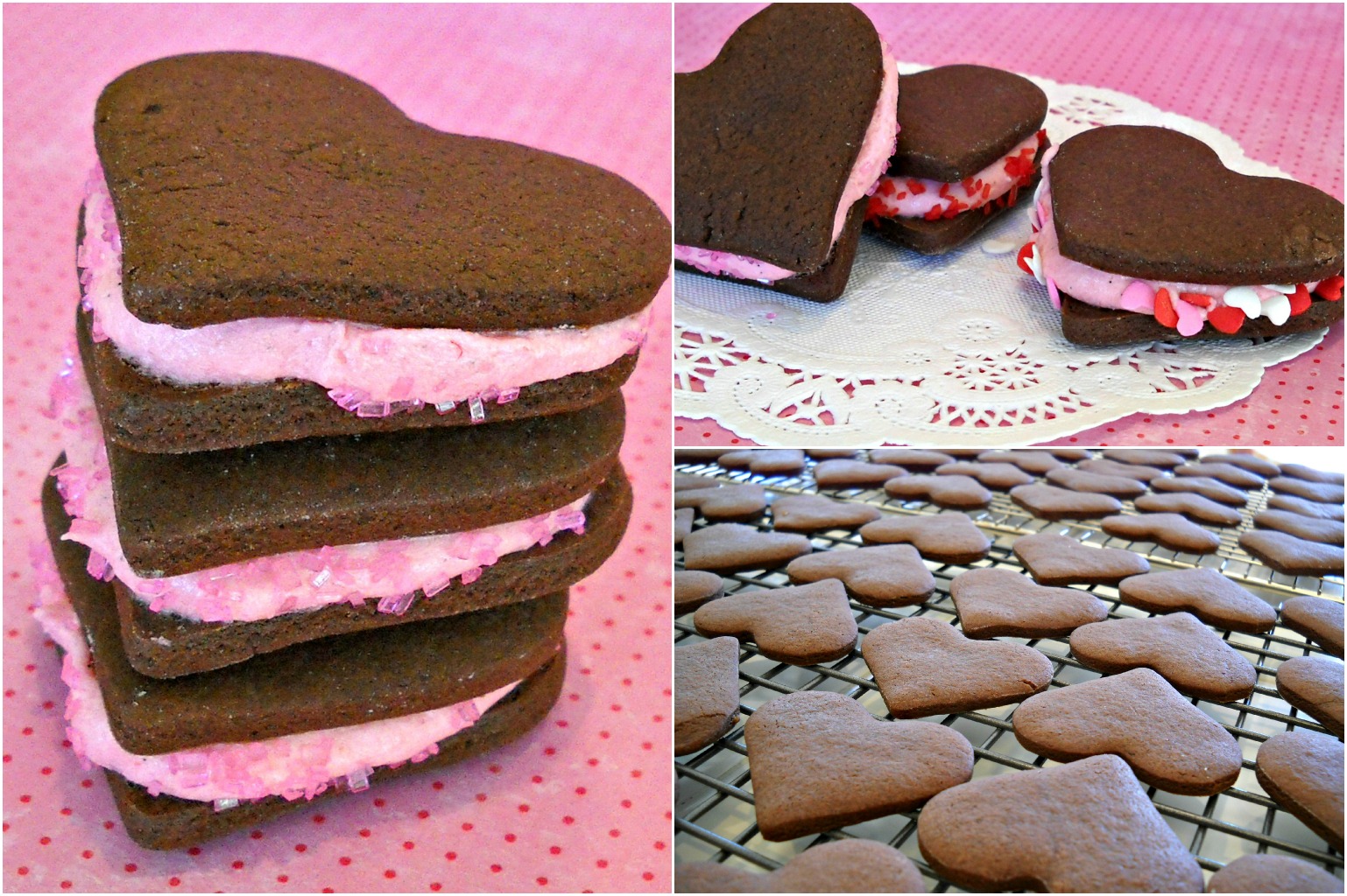 Bake It With Booze! Chocolate Heart Sandwich Cookies