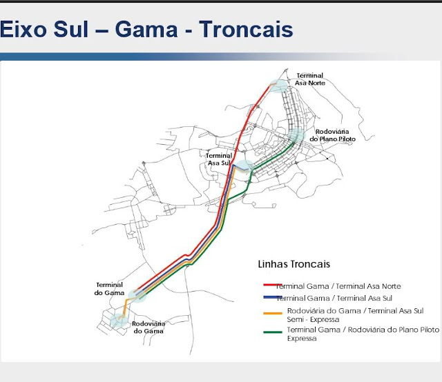 Linhas do VLP a partir do Gama DF