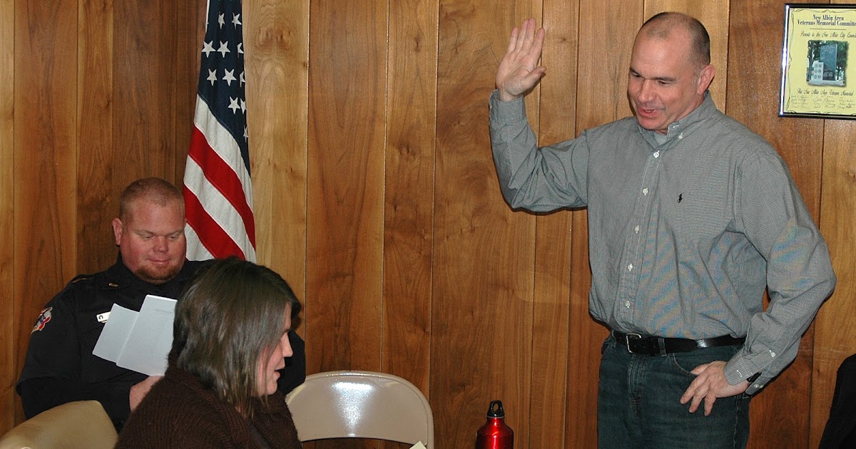 Shallow Thoughts from Iowa City of New Albin installs new officers