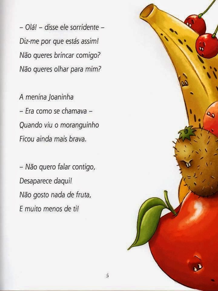 Livro A menina que não gostava de fruta