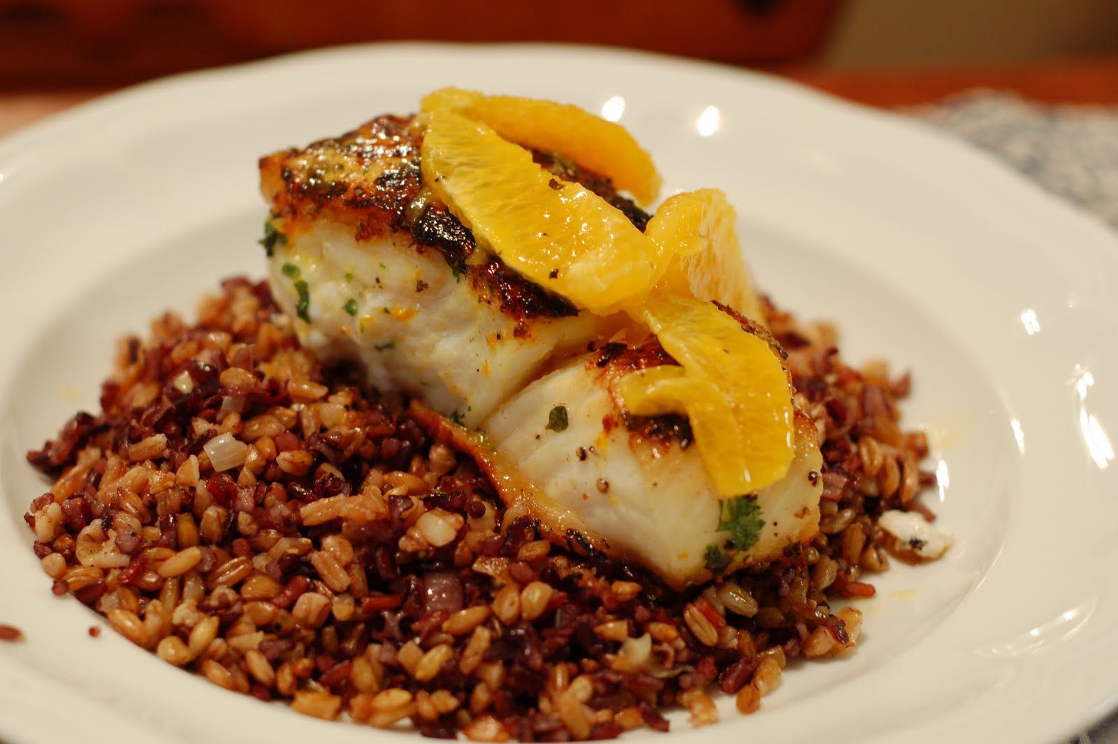 Halibut with Orange Butter Sauce lb's good spoon