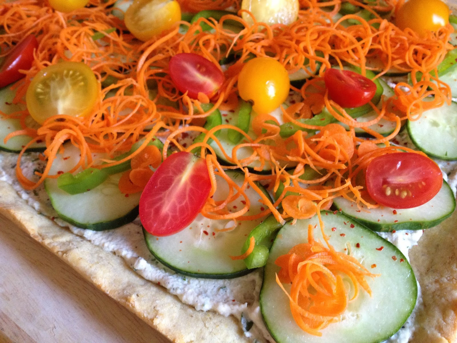 Ahimsa Kitchen Garden Ranch Cream Cheese Pizza (vegan, glutenfree)