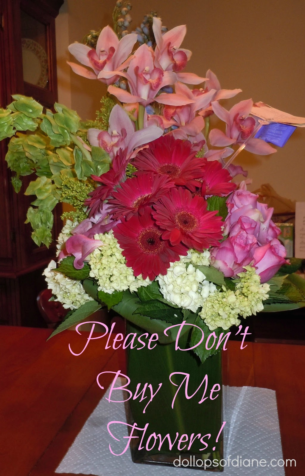 Dollops of Diane Please Don’t Buy Me Flowers