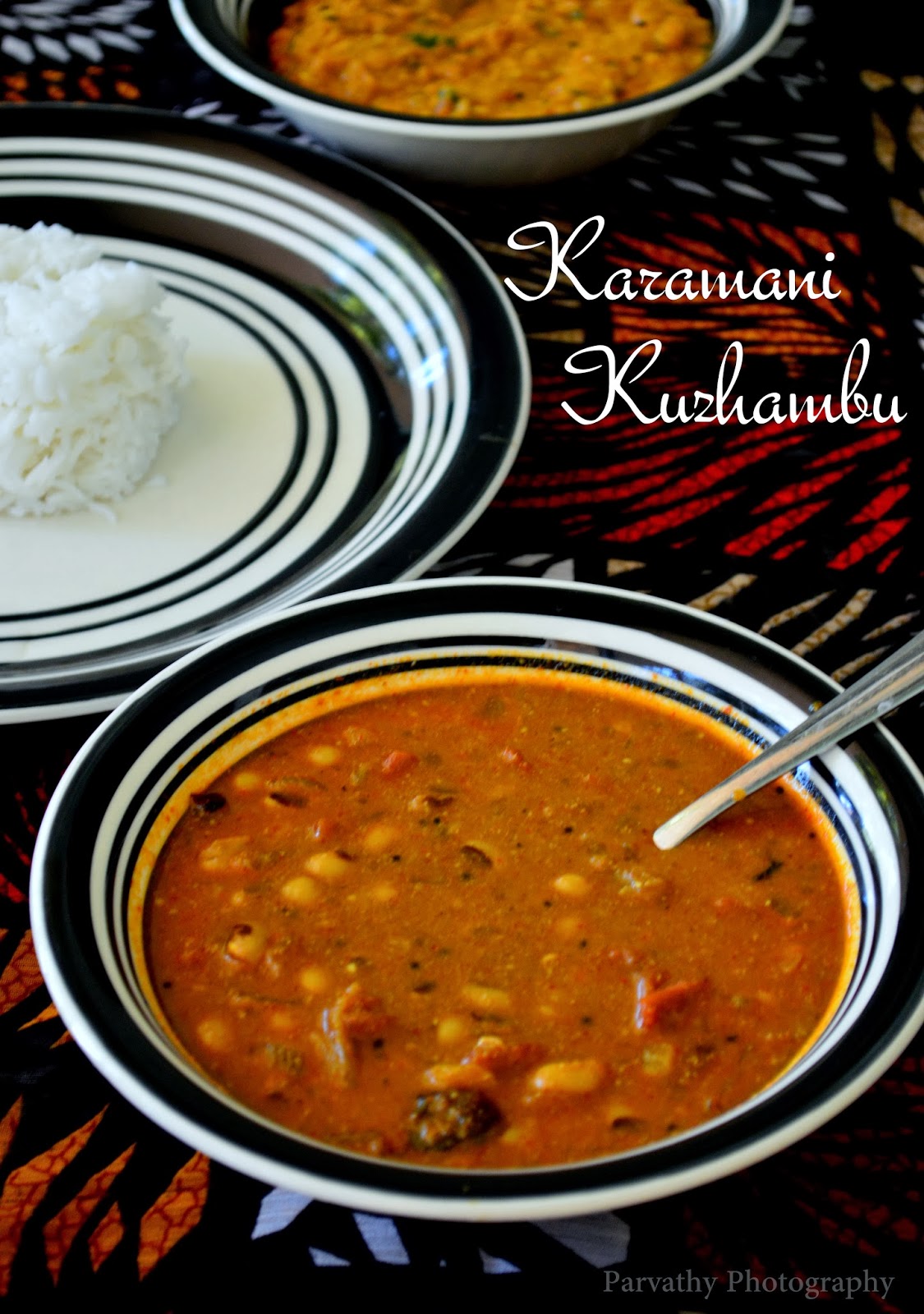 Paru's Kitchen Karamani Kuzhambu Thatta Payir Kara Kuzhambu Spicy