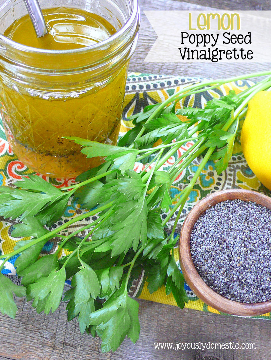 Joyously Domestic Lemon Poppy Seed Vinaigrette