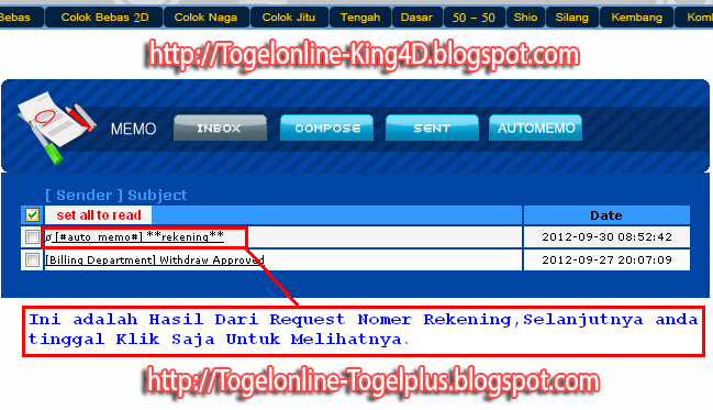 Cara Mengetahui Rekening Deposite Togel Online