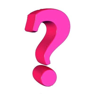 question mark pink