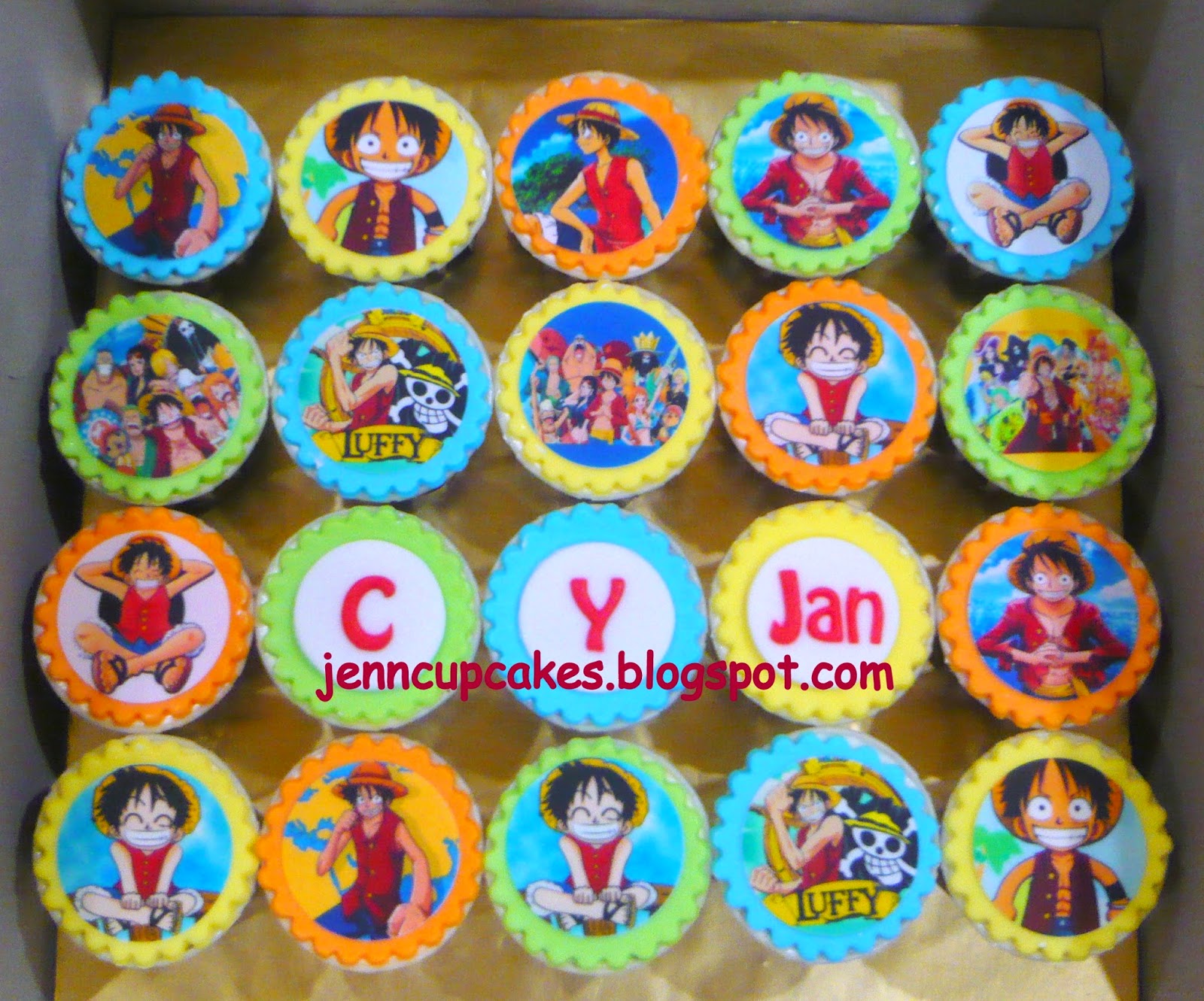 Jenn Cupcakes & Muffins One Piece Luffy Cupcakes