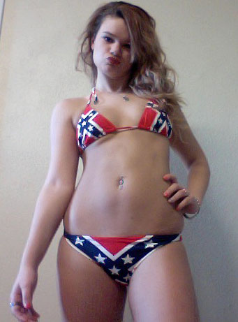 Confederate Flag Bikini Black Girl