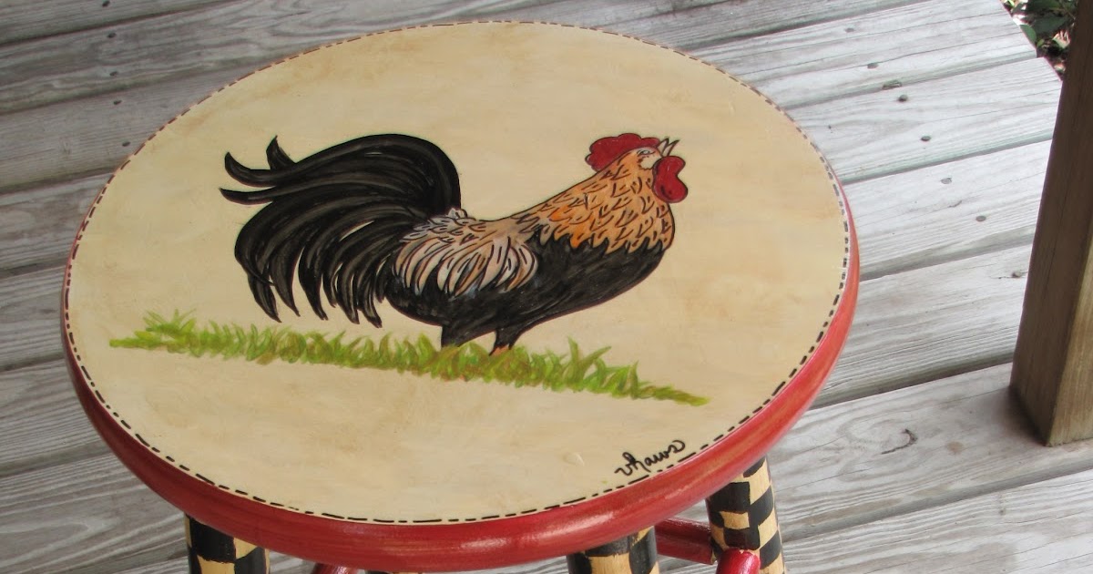 Valerie's Yard and other Activities!! Another Rooster Bar Stool