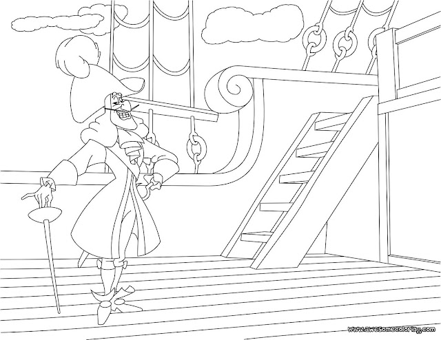 Captain Hook Coloring Page