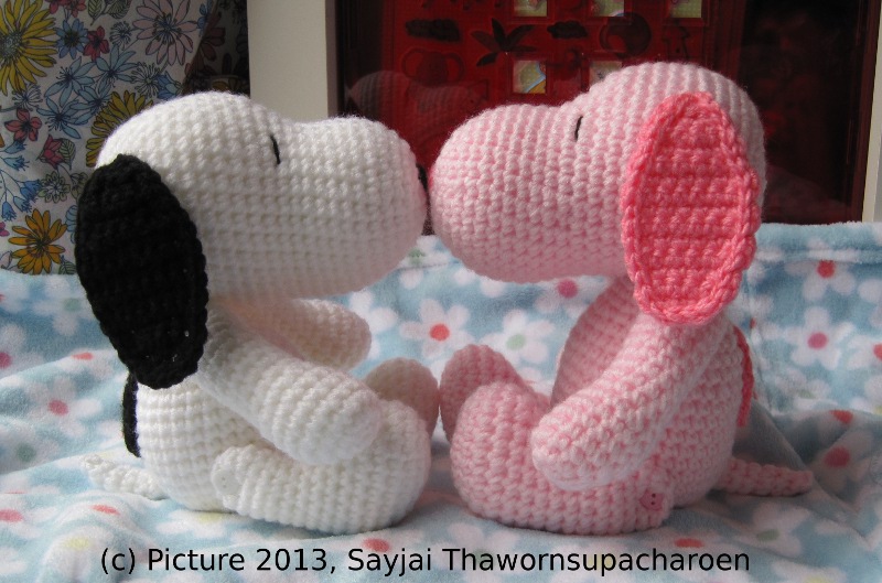 Pink Snoopy - Sayjai Amigurumi Crochet Patterns ~ K and J ...
