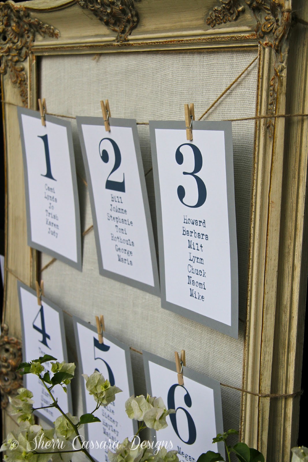 sherri cassara designs wedding reception details wedding table assignment