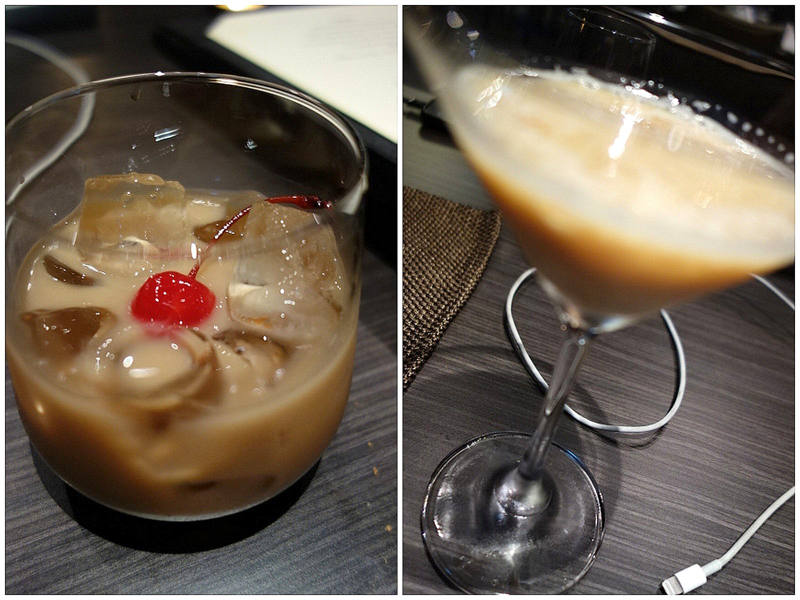 White Russian & Brandy Alexander; couldn't ask for better nightcaps.