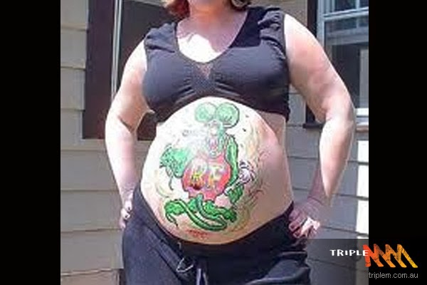 Pregnant tattoo teen