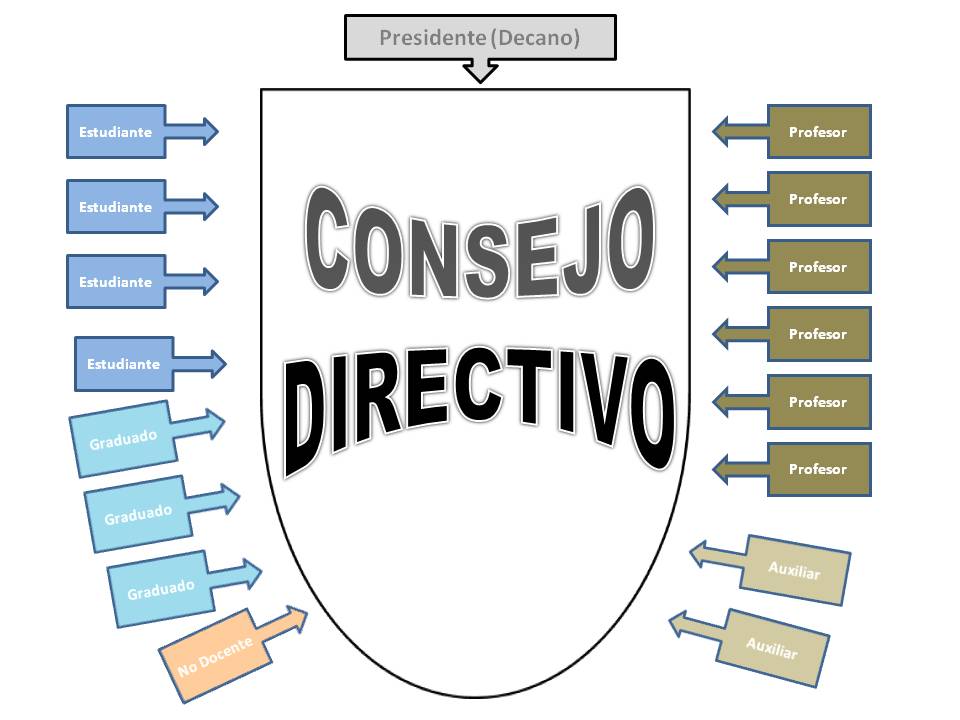 Composición de los Consejos Directivos de las Facultades