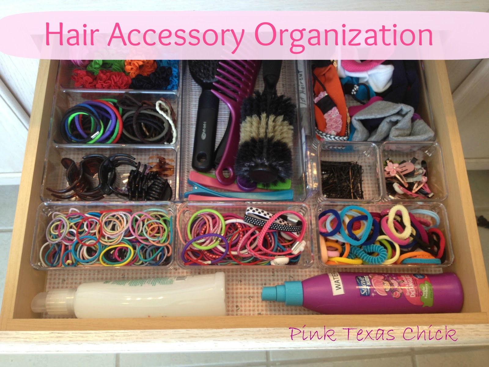Pink Texas Chick Organizing da Hair Accessories