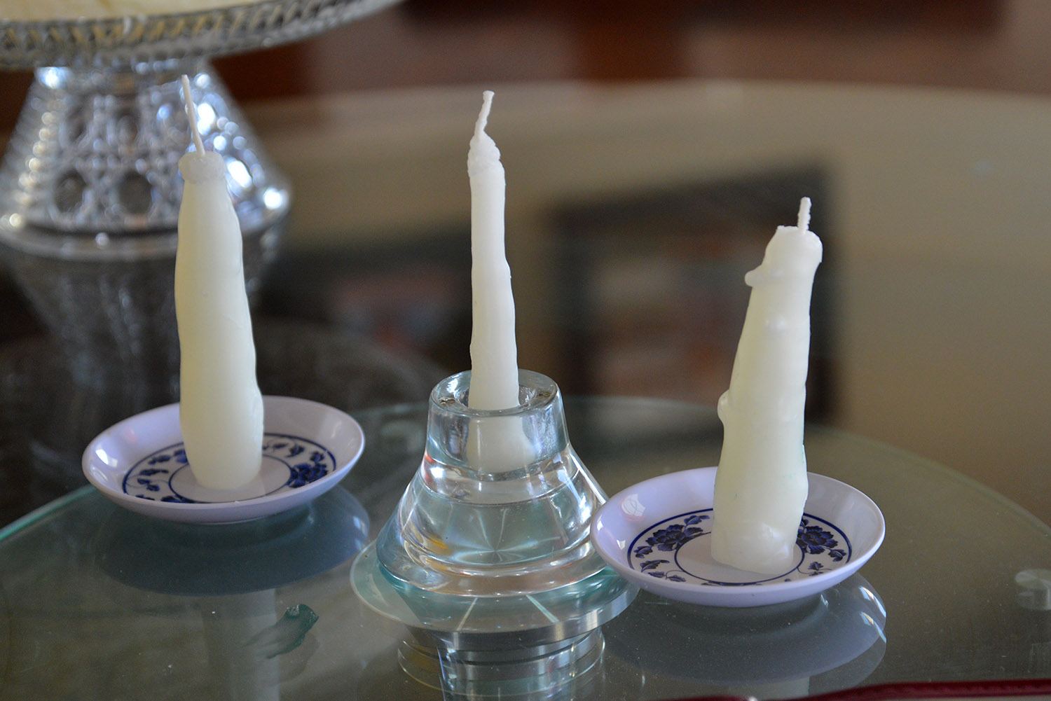 A school of fish Dipping Beeswax Candles with Children