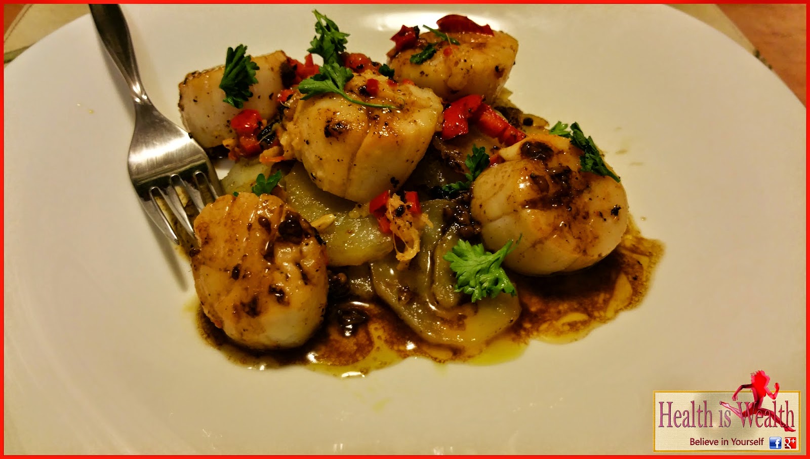 Strong and Beyond Panfried Scallops with Chile, Ginger and Anchovy