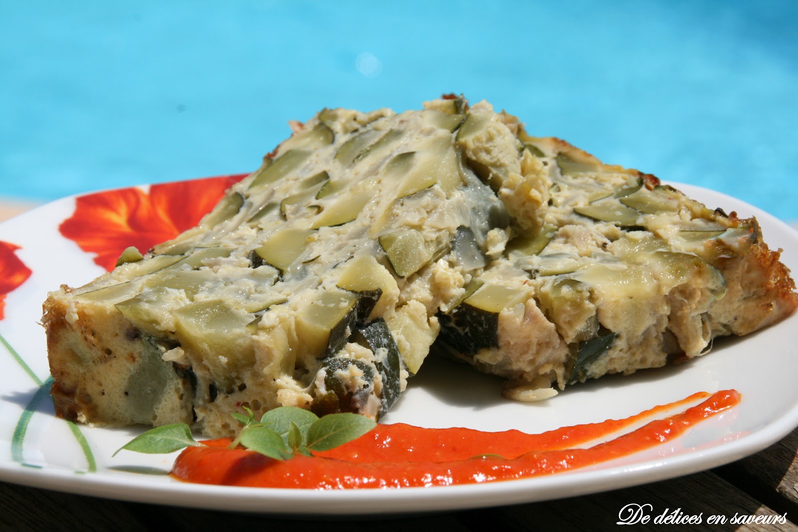 De délices en saveurs Terrine de courgettes et son coulis tomates