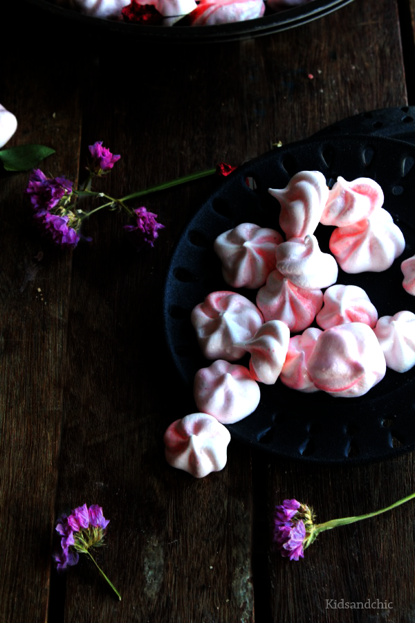 como hacer merengues de fresas