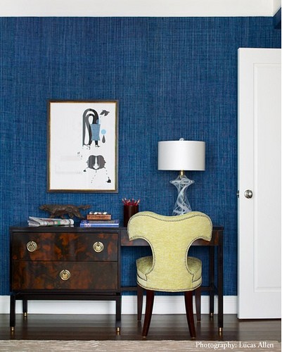 Navy Grasscloth Navy Grasscloth