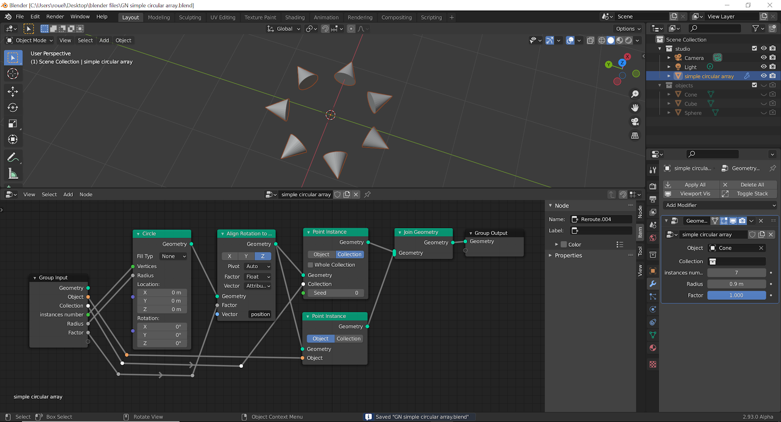 GN simple circular array