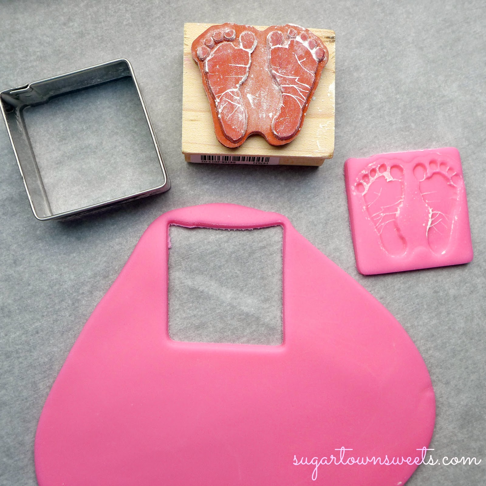 Sugartown Sweets Footprint Baby Shower Cookies