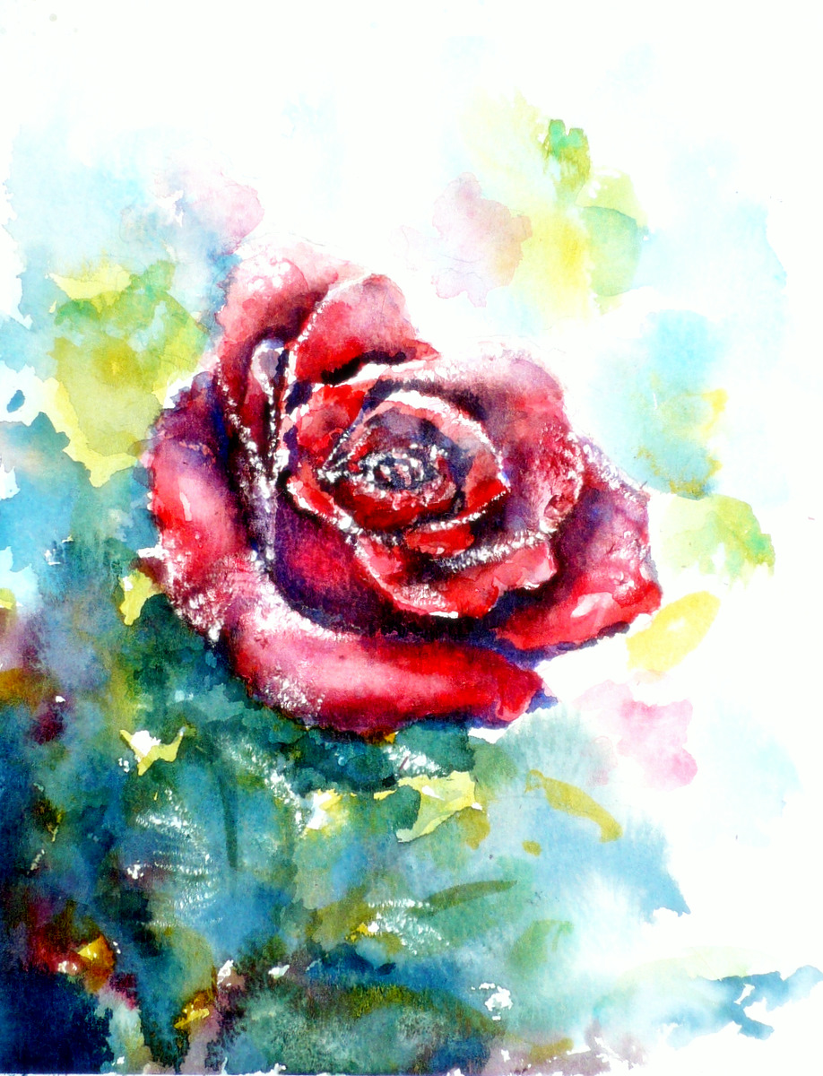 Wong Kampungan sinau CG Lukisan Cat Air Lorus Maver